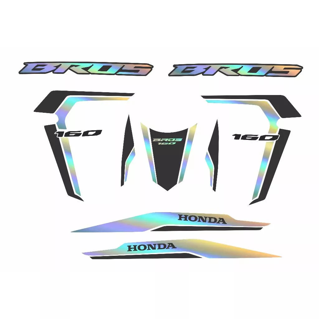 Adesivo BROS 160 2022/2023 adesivos holográfico camaleão