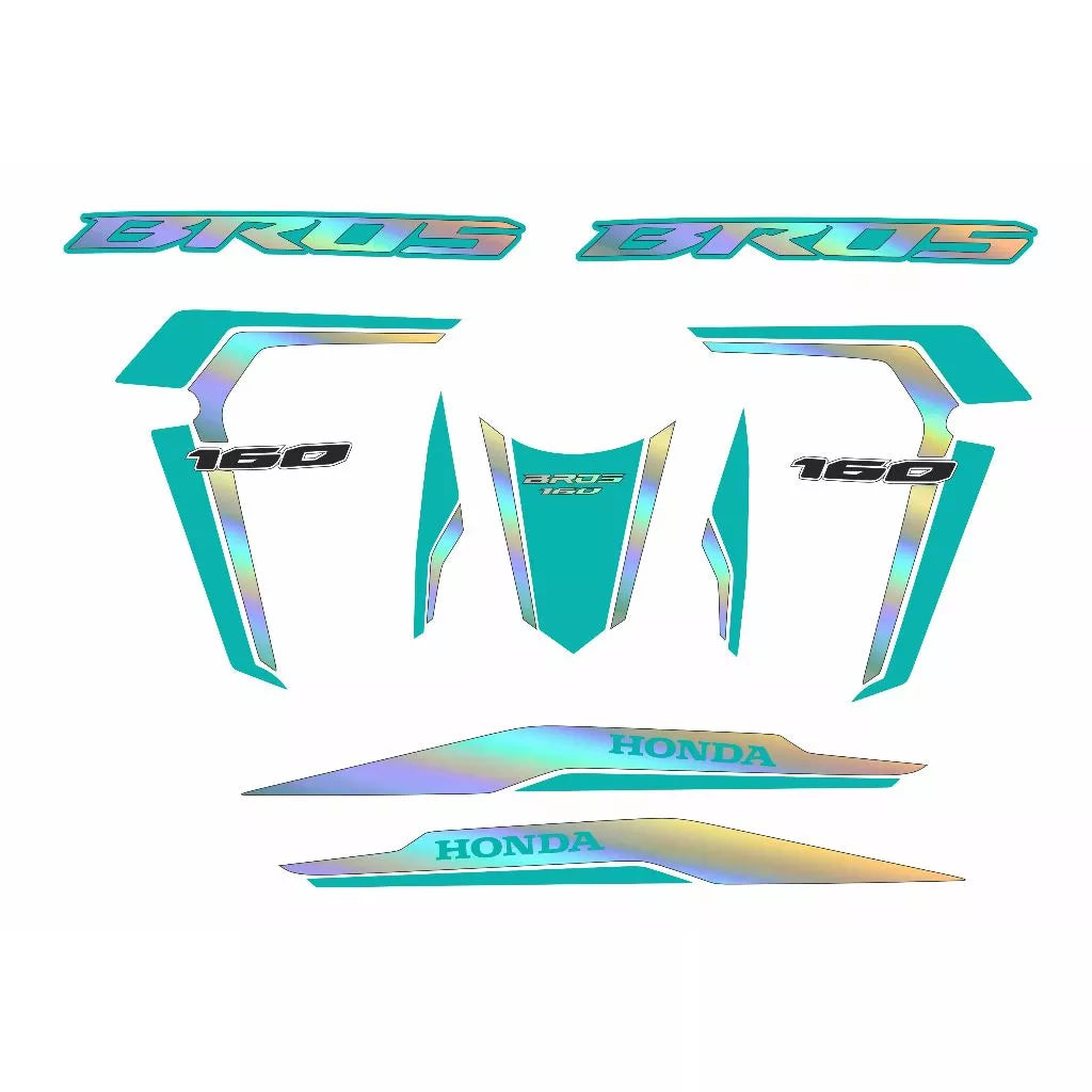 Adesivo BROS 160 2022/2023 adesivos holográfico camaleão