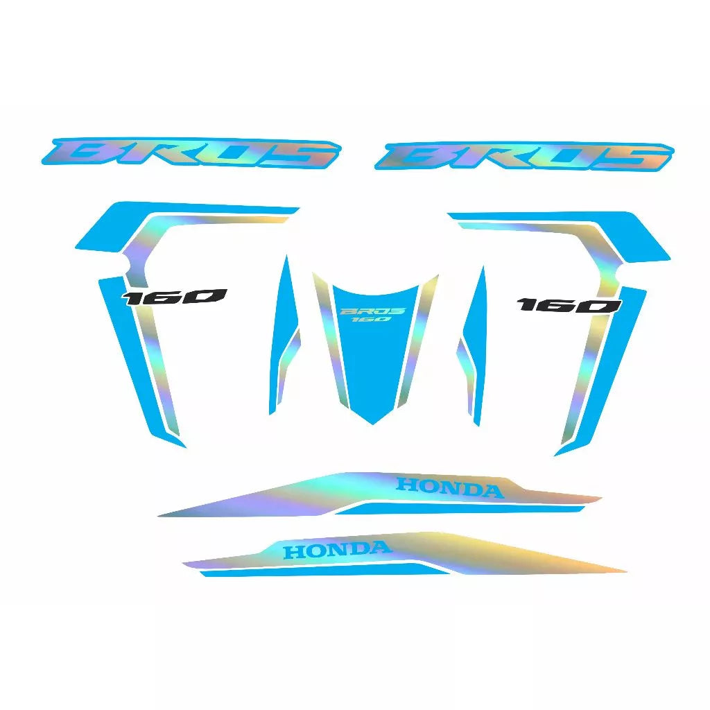 Adesivo BROS 160 2022/2023 adesivos holográfico camaleão