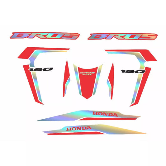 Adesivo BROS 160 2022/2023 adesivos holográfico camaleão