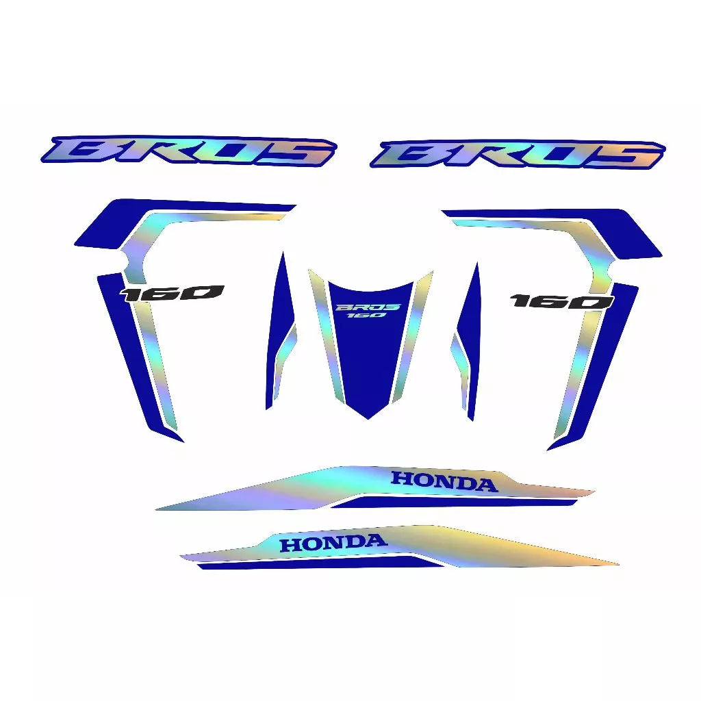Adesivo BROS 160 2022/2023 adesivos holográfico camaleão